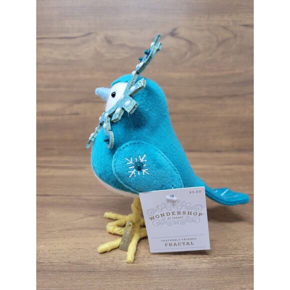 Wondershop Target Fabric Bird Decorative Figurine Dressed As Snowflake -Fractal - Picture 2 of 6
